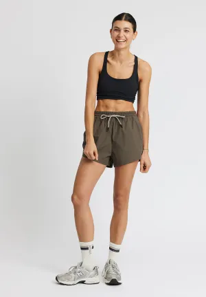 Track Shorts Petra - dark brown