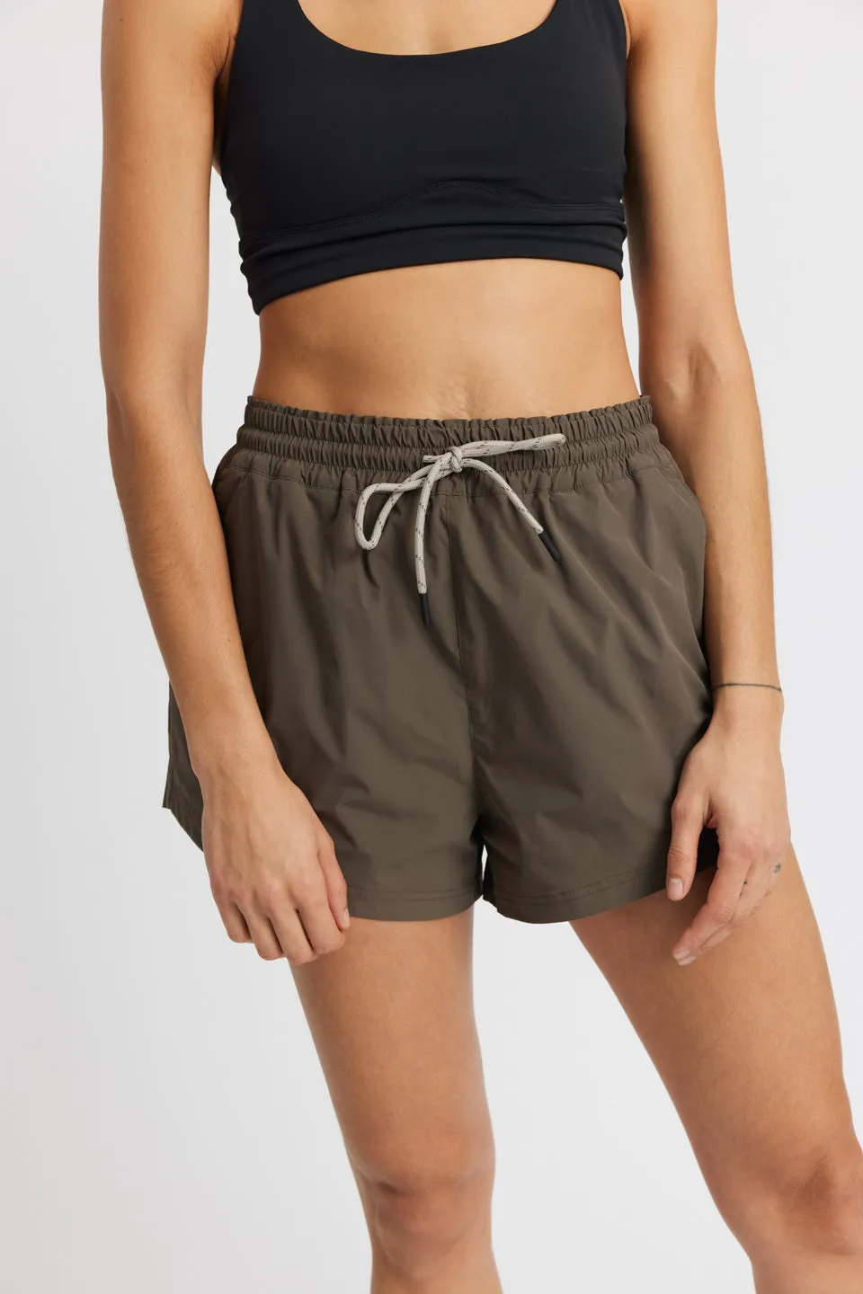 Track Shorts Petra - dark brown