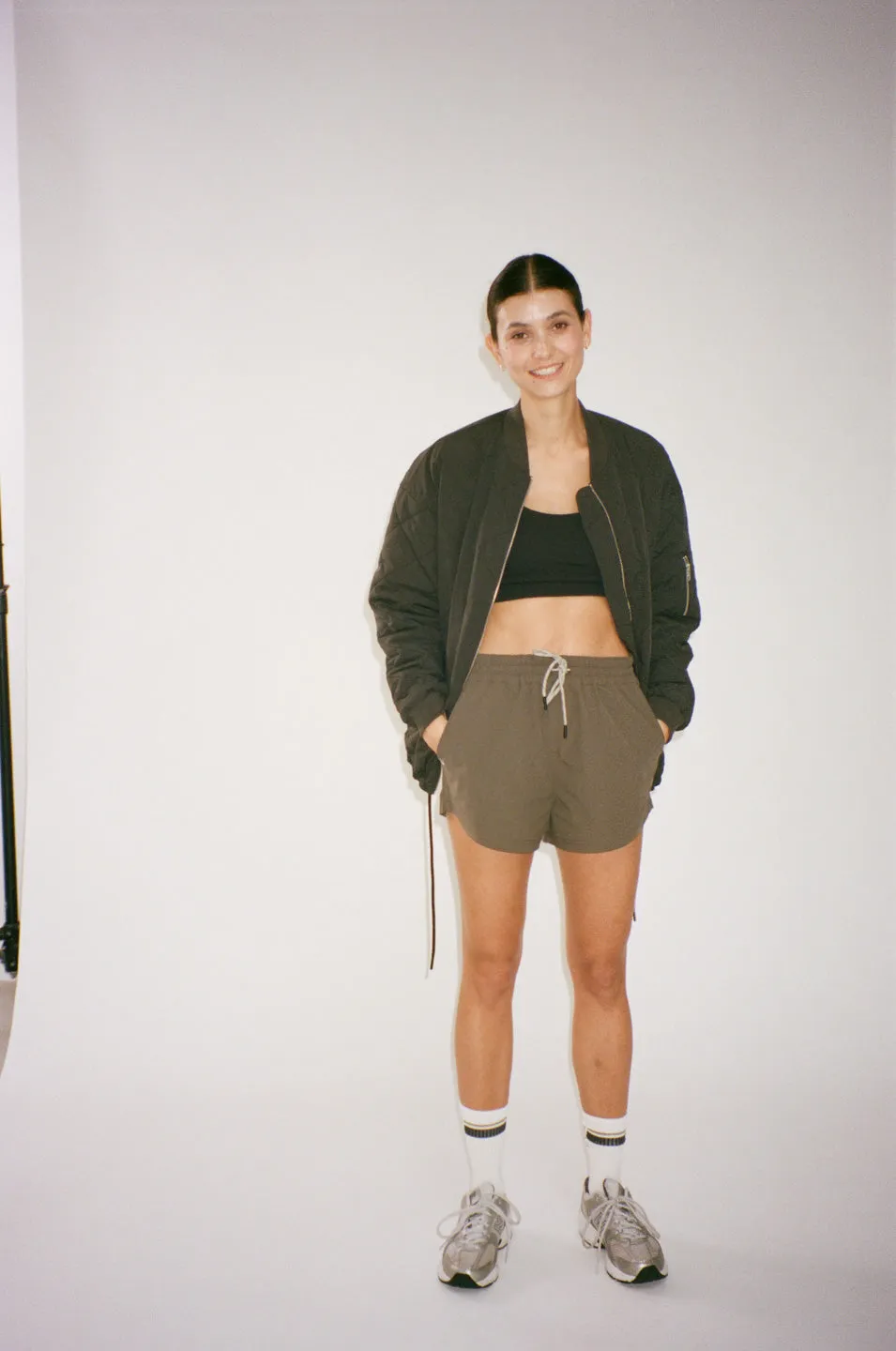 Track Shorts Petra - dark brown
