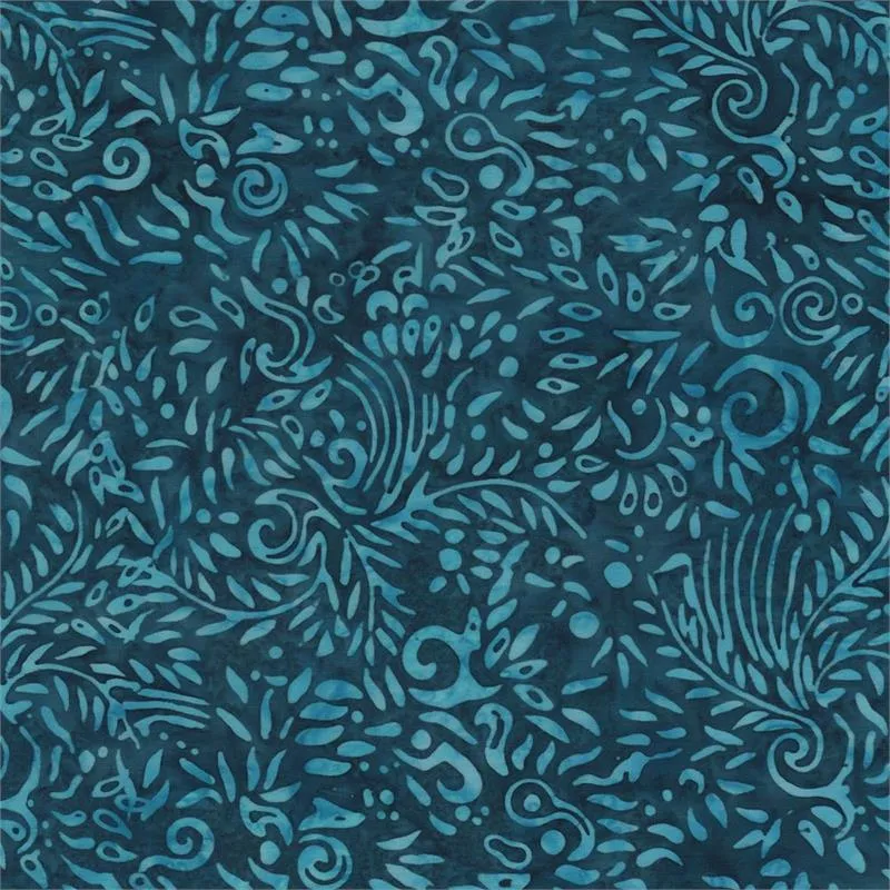Tranquil Moods Batiks 6241 Teal Blue