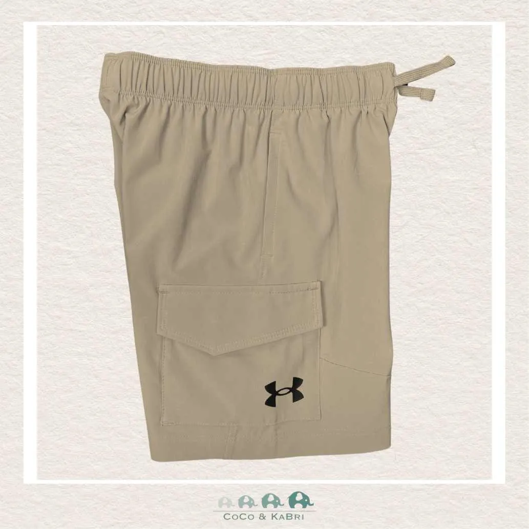 Under Armour Youth Boys' Tech™ Woven Cargo Shorts- Khaki