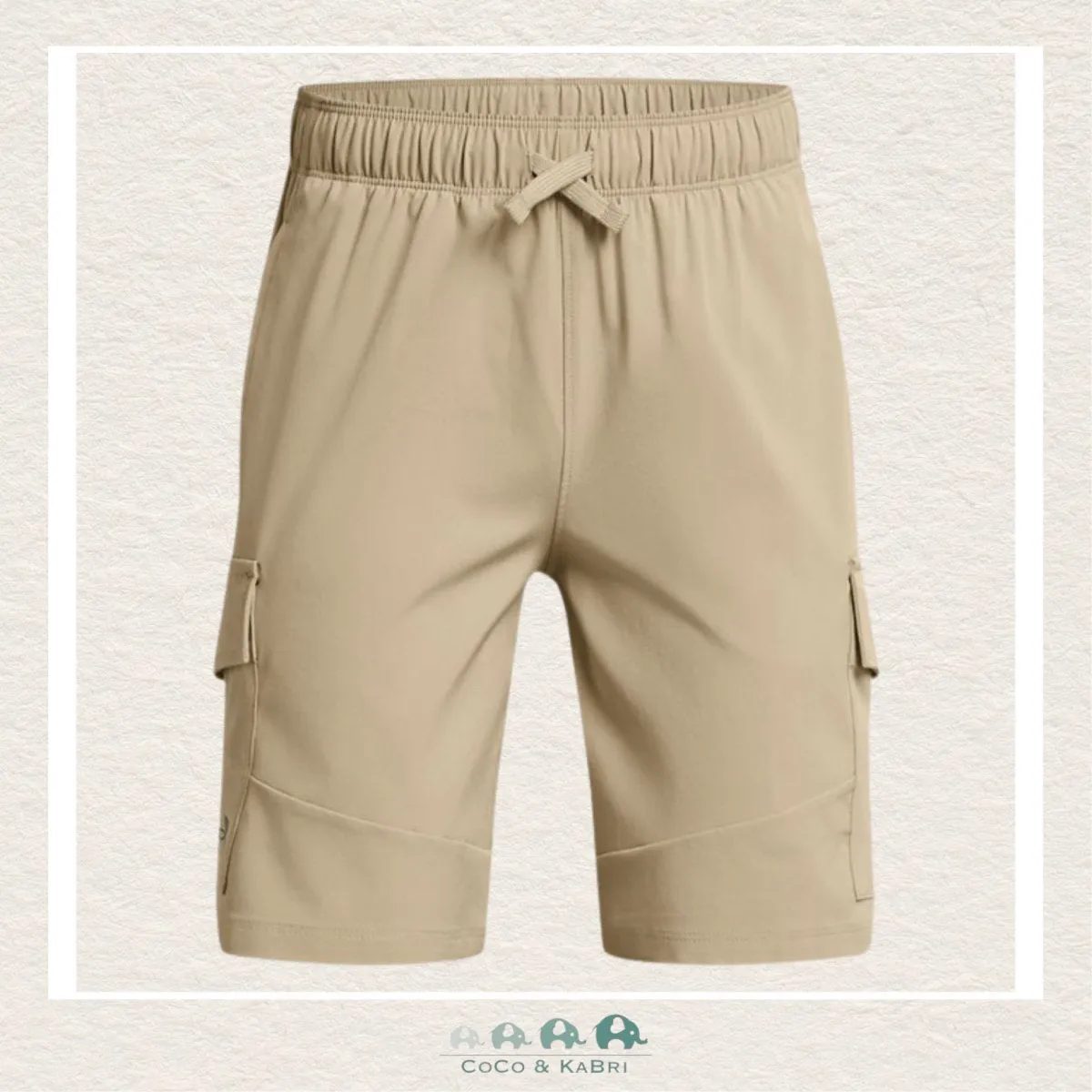 Under Armour Youth Boys' Tech™ Woven Cargo Shorts- Khaki