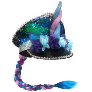 Unicorn Mardi Gras Festival Hat Sequin