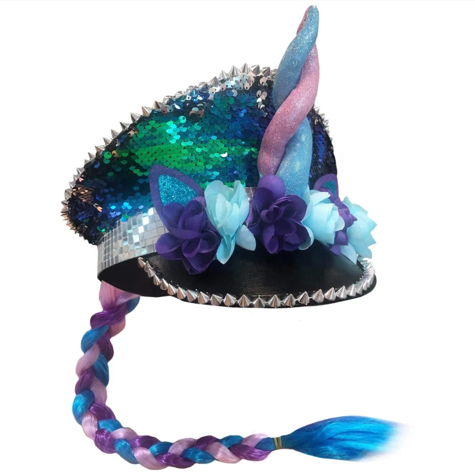Unicorn Mardi Gras Festival Hat Sequin
