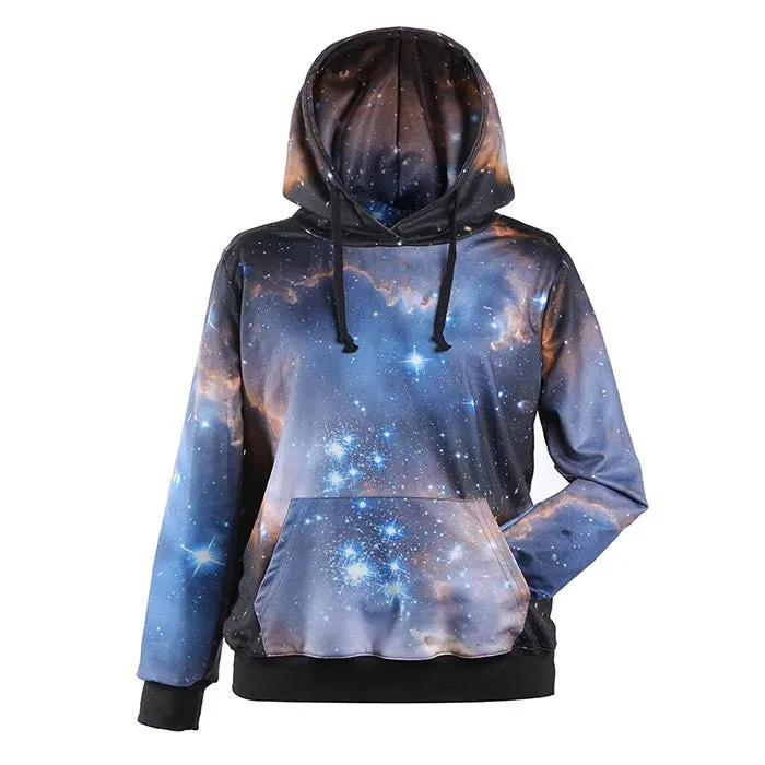 Unique Galaxy Star Print Hoodies