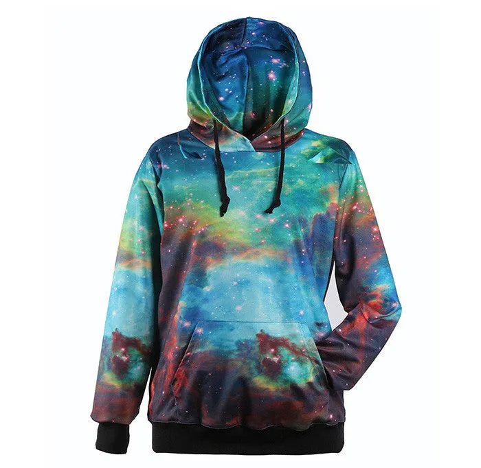 Unique Galaxy Star Print Hoodies