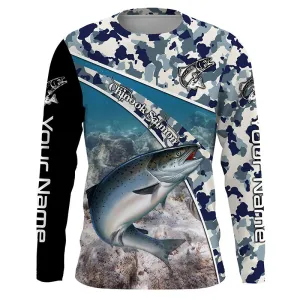 UPF 30  Chinook Salmon Long Sleeve Fishing Shirt for Men and Women - UV Sun Protection TTS0578