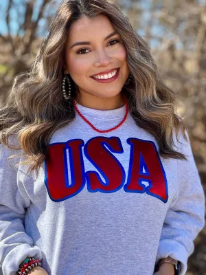 USA in Puff Sweatshirt