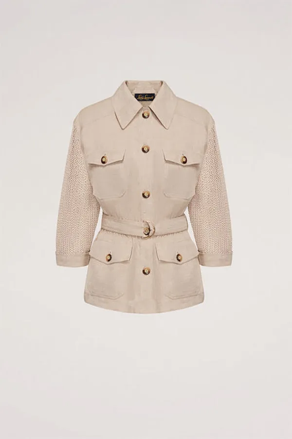 VELISTA PURE LINEN FIELD JACKET