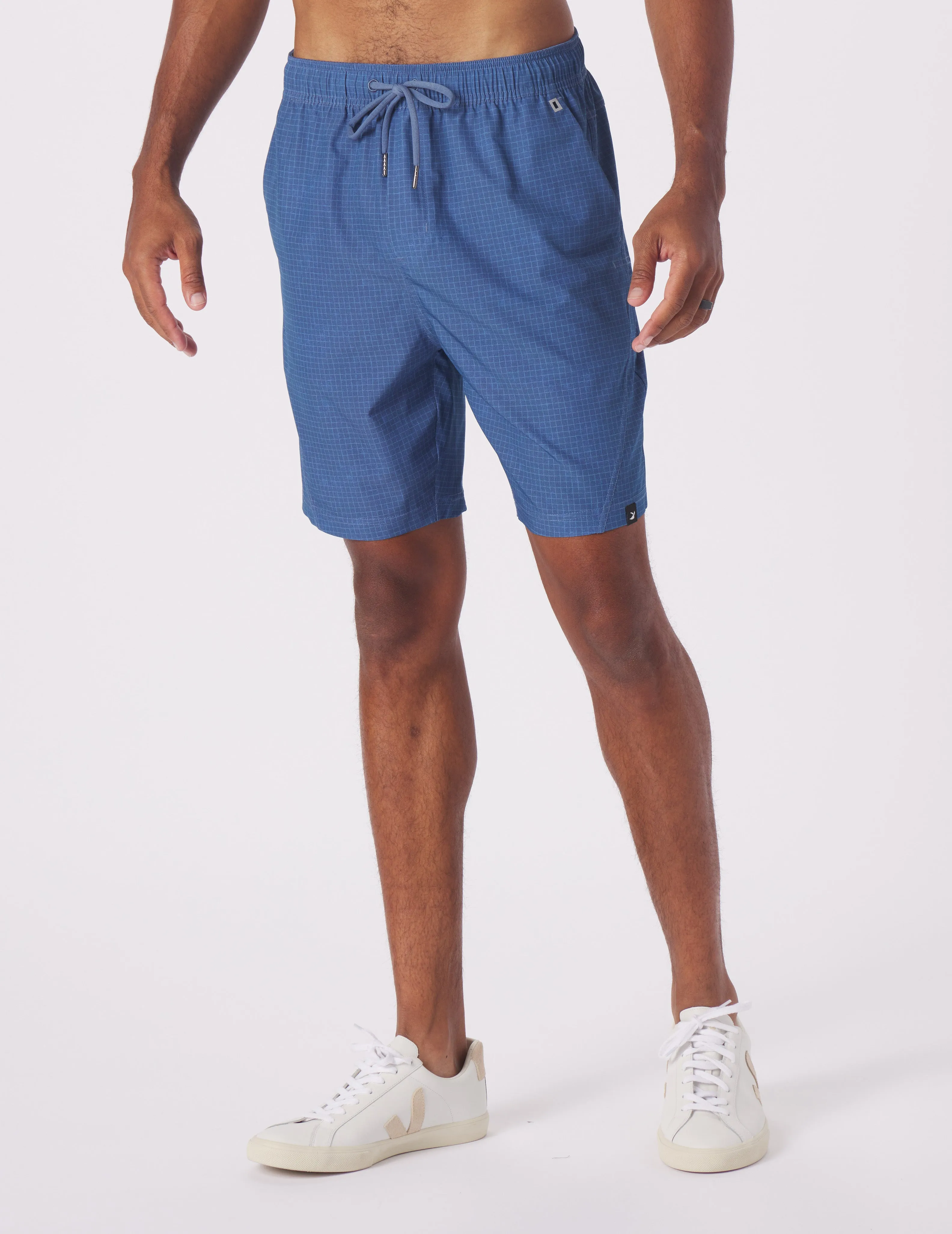 Versatility Short: Lunar Dust Grid Print