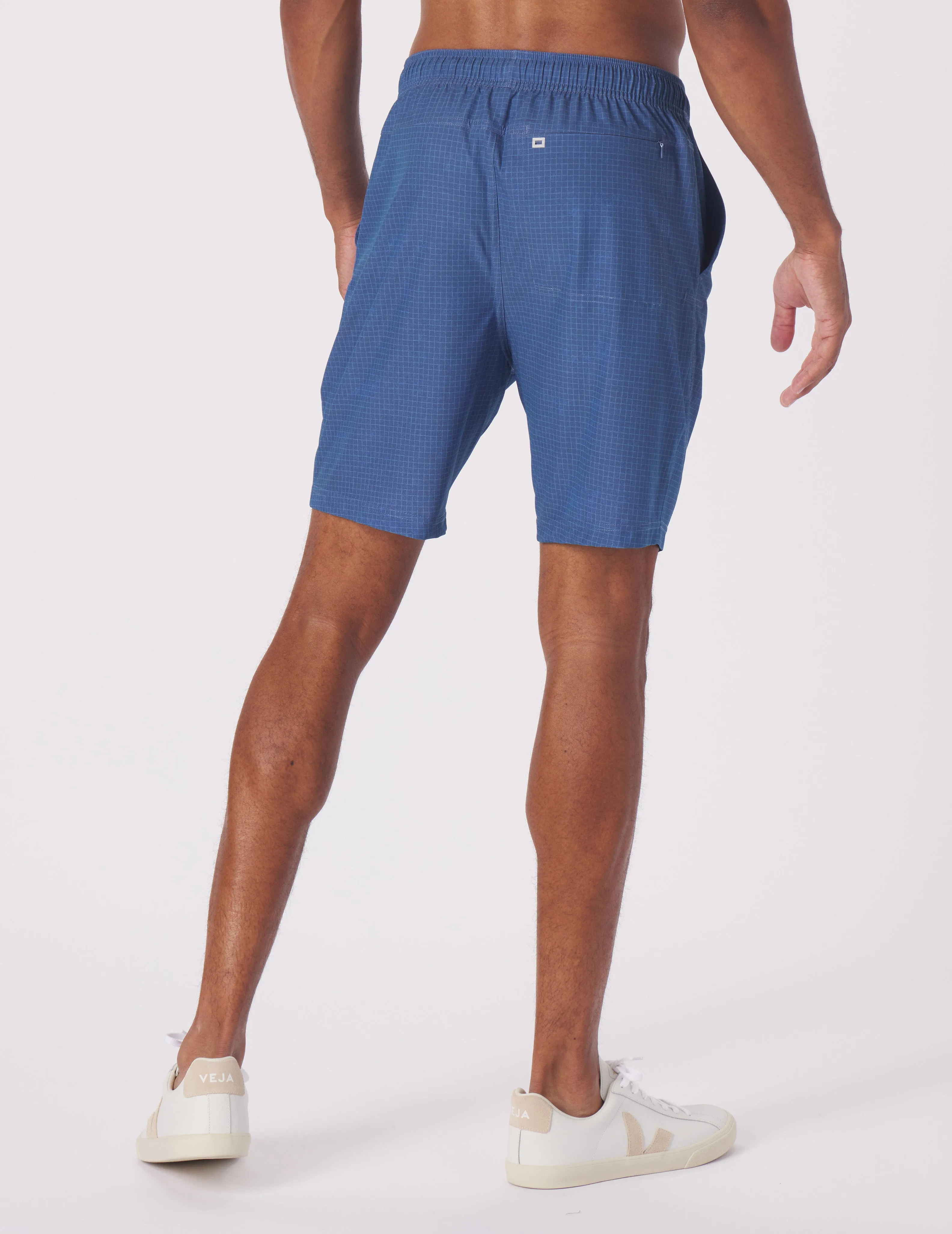 Versatility Short: Lunar Dust Grid Print