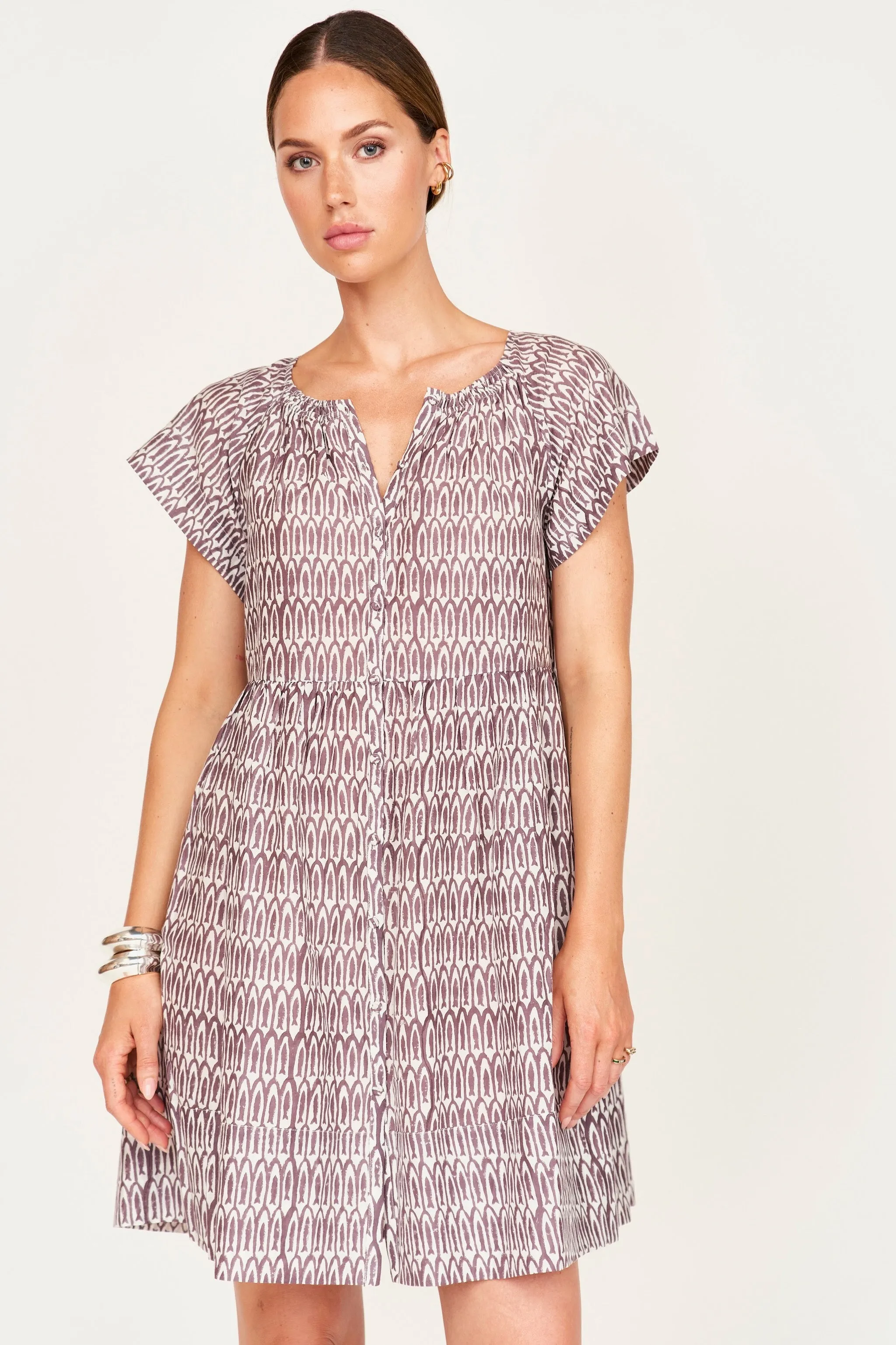 Vienna Short Dress in Grappa Minnow