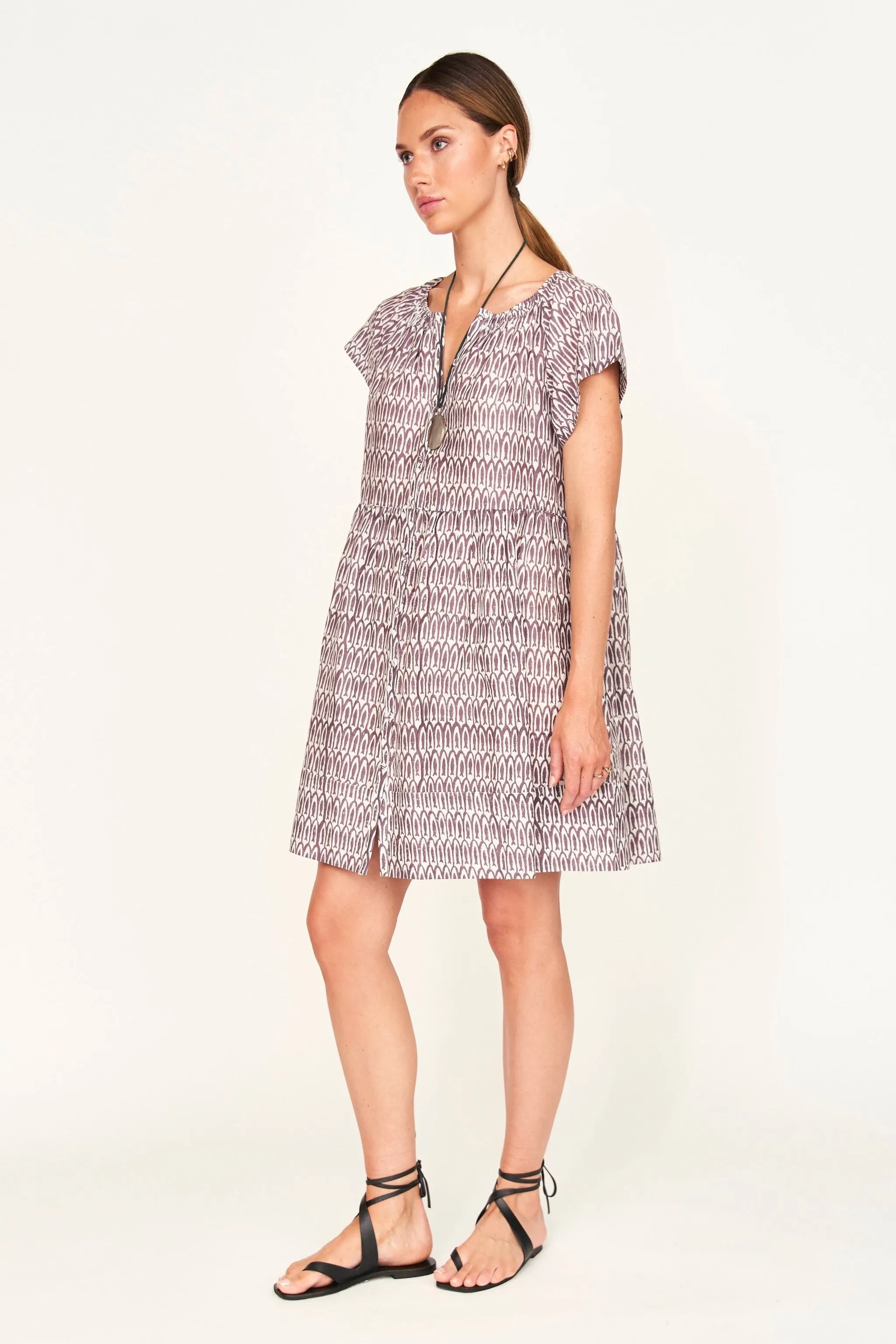 Vienna Short Dress in Grappa Minnow