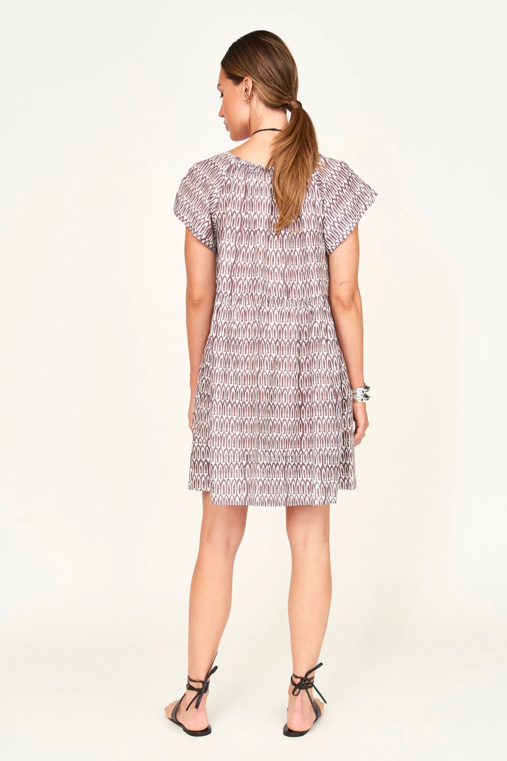 Vienna Short Dress in Grappa Minnow