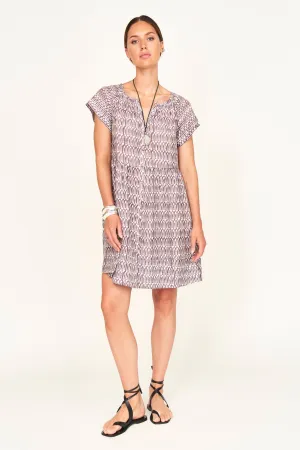 Vienna Short Dress in Grappa Minnow