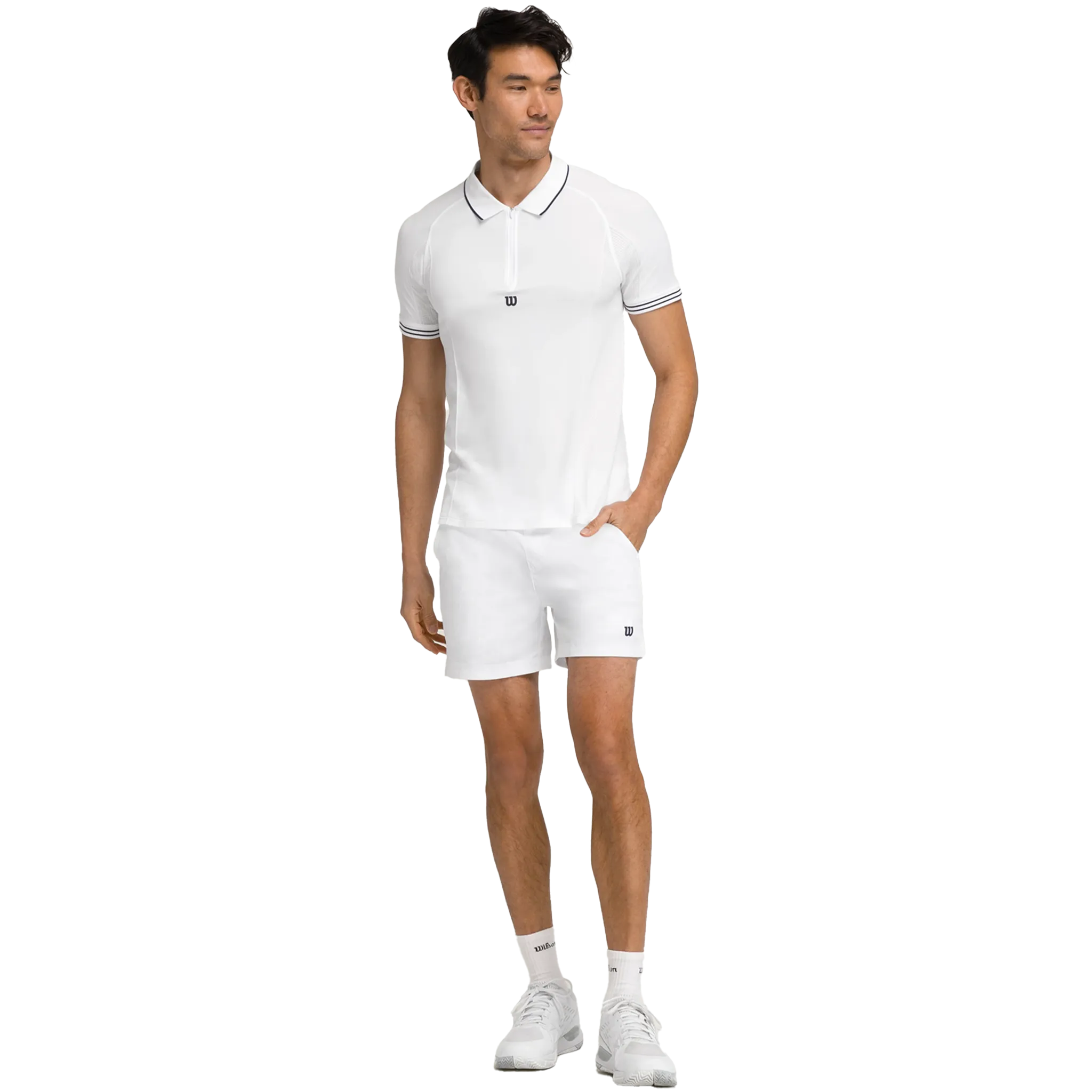 Wilson Tennis Volley Shorts 6" Men's Bright White
