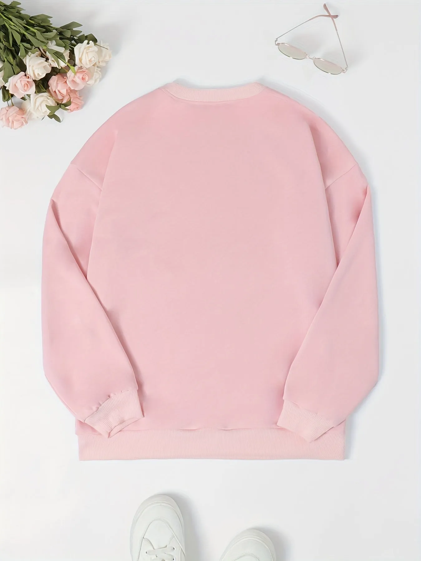 Women's Y2K-Inspired Casual Sweatshirt with Christmas Snowflake Print - Cozy Polyester, Round Neck, Long Sleeve Pullover
