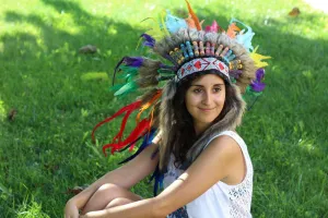 X36 Rainbow  Feather Headdress / Warbonnet