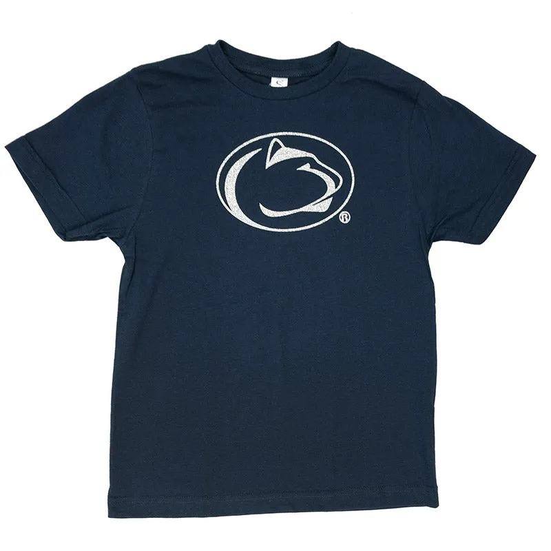 Youth Glitter Nittany Lion Head T-Shirt