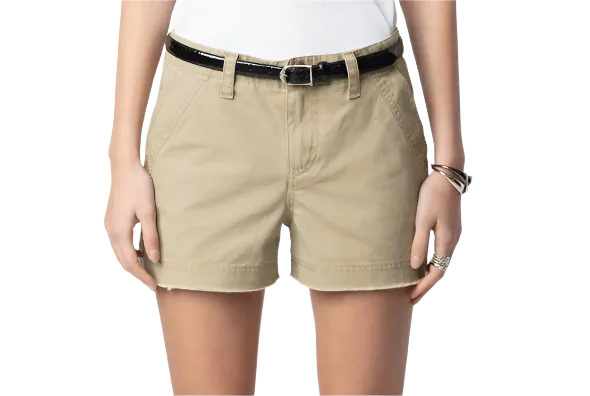 Zadig & Voltaire - Sparky Cotton Twill Shorts - Latte